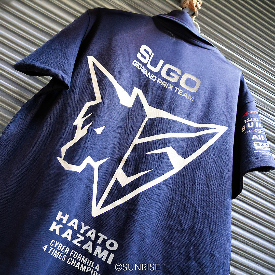 新世紀GPXサイバーフォーミュラ SIN 風見ハヤト フォータイムスチャンピオン ポロシャツ